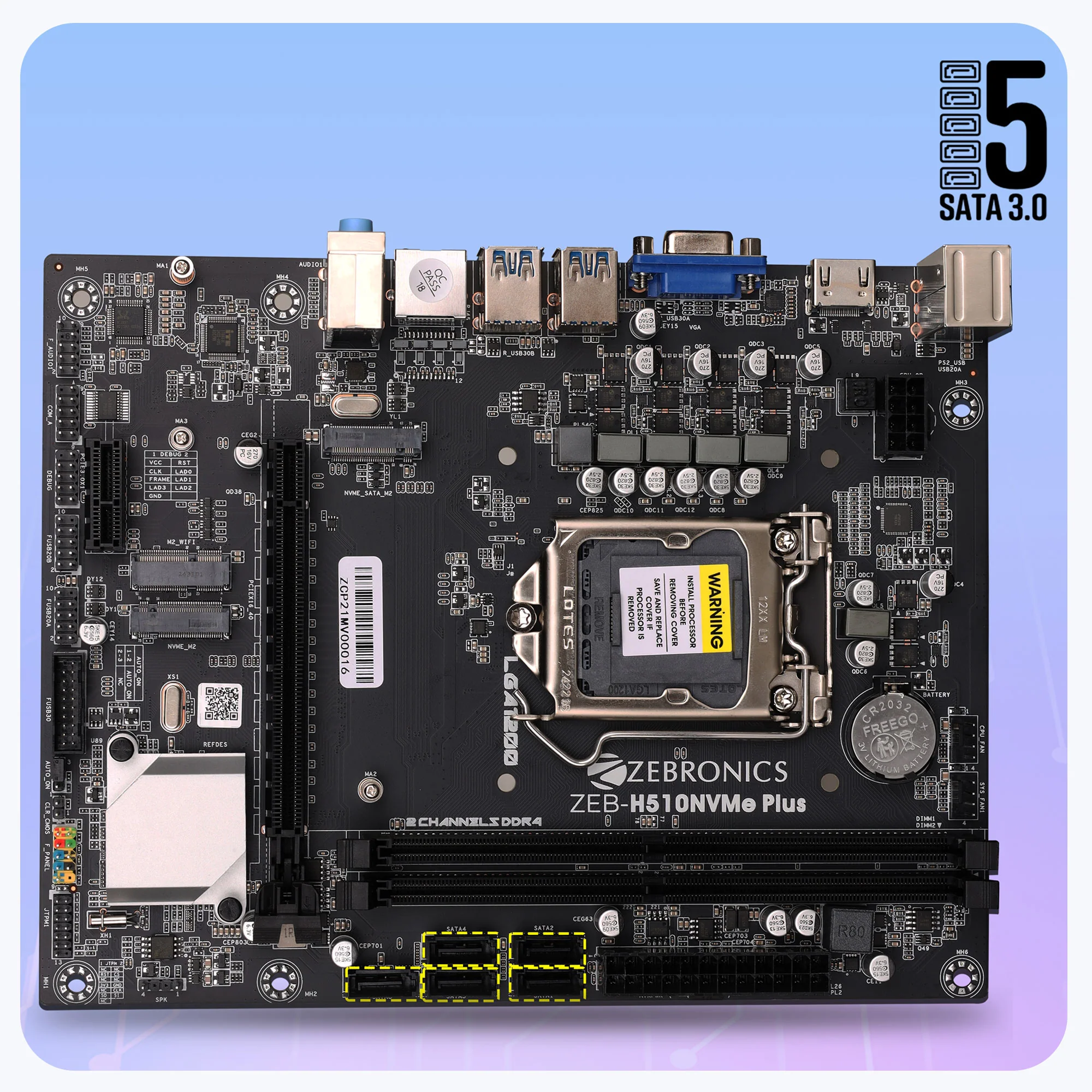 Zeb H510NVMe Plus  - LGA 1200 Socket - Image 3