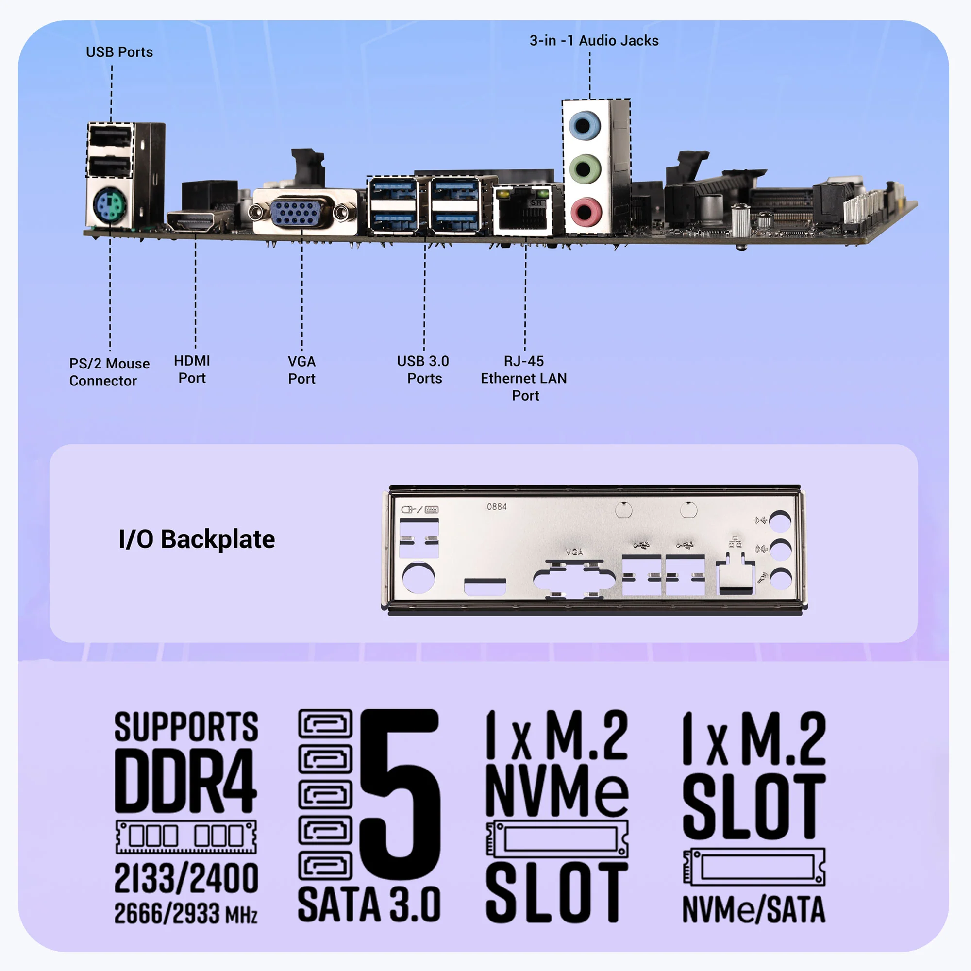Zeb H510NVMe Plus  - LGA 1200 Socket - Image 7