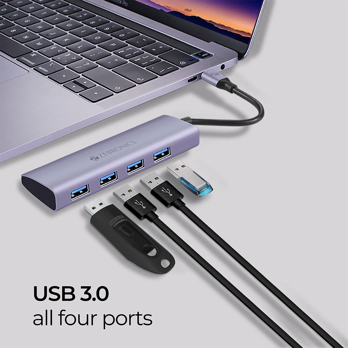 Zeb TA500U - 4 in 1 USB Type C Multiport Adapter - Image 6