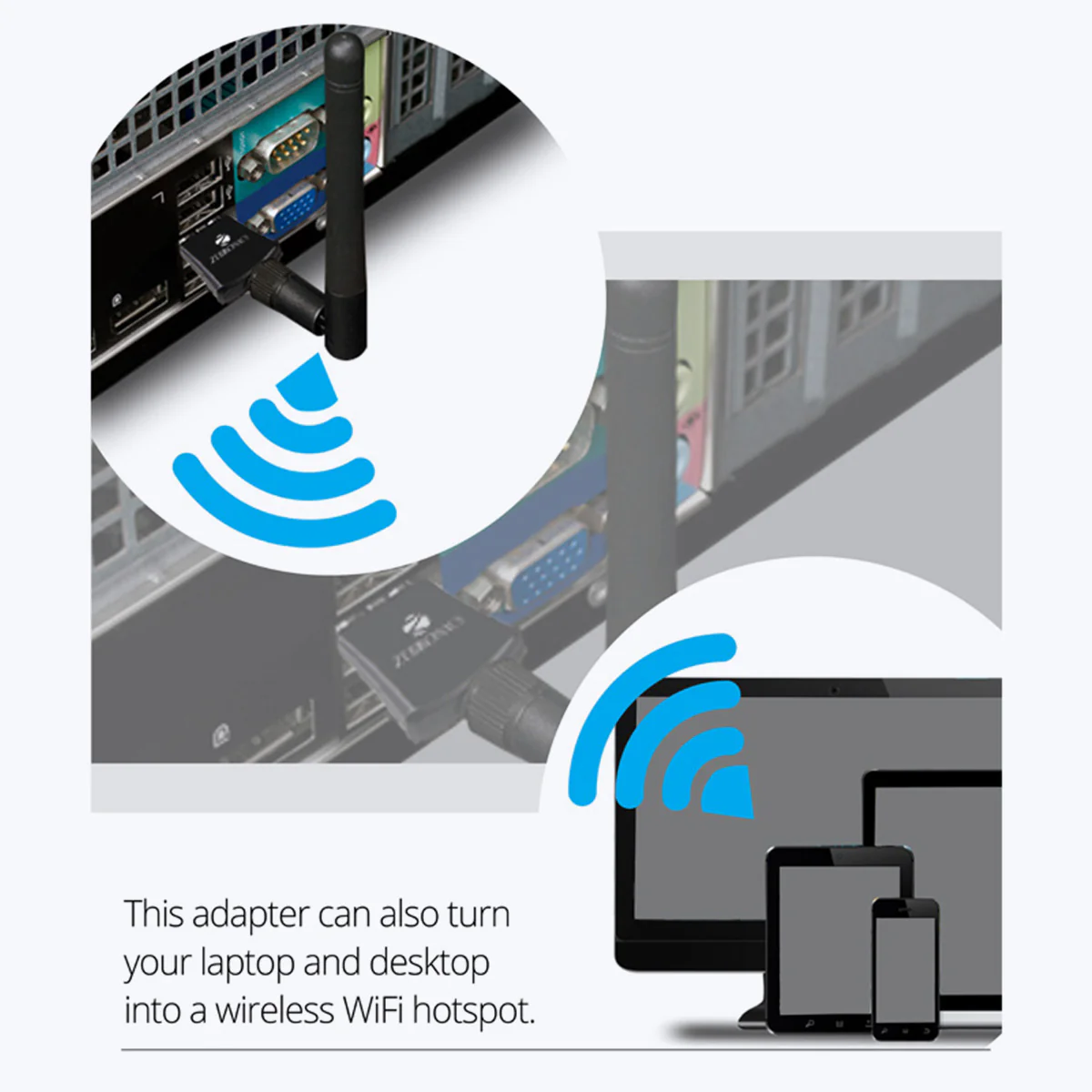 Zeb USB300WFD WiFi USB Adapter - Image 4